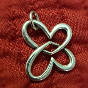 Retired James AveryDouble Heart Butterfly Pendant